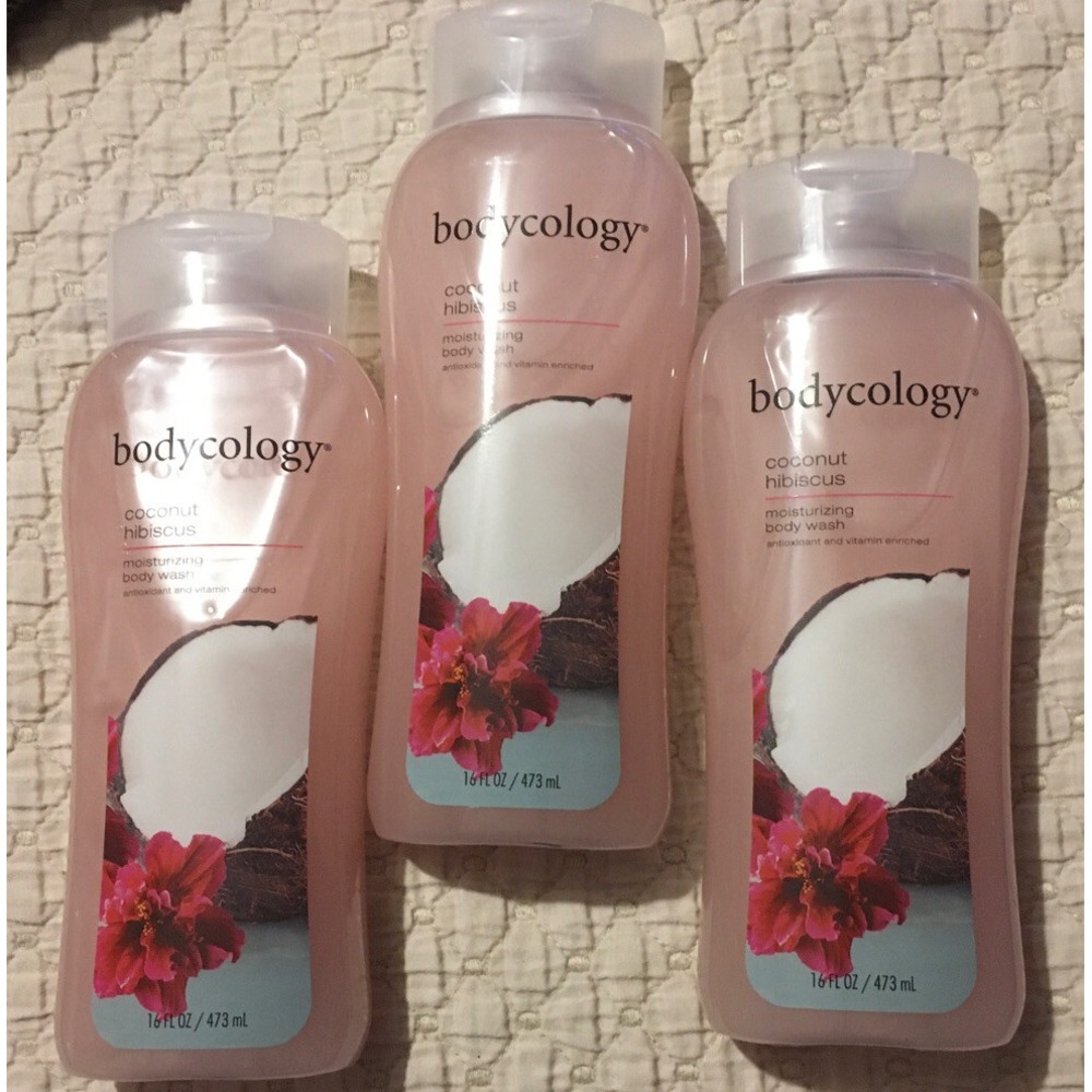 Lot Of  3 Bodycology Coconut Hibiscus Moisturizing Body Wash 16oz